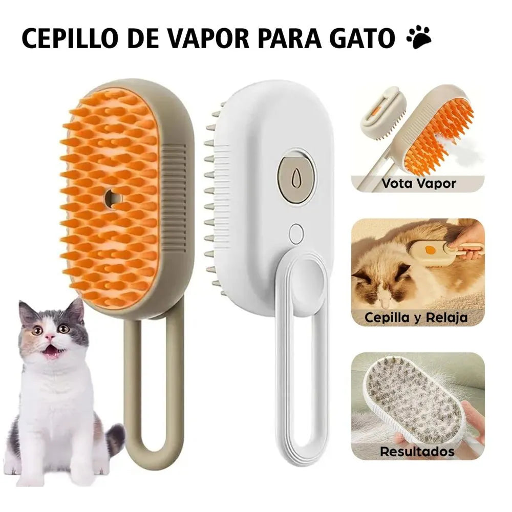 Cepillo de vapor para gatos y perros